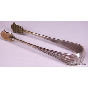 A pair of Russian.875 silver sugar or ice tongs, circa…