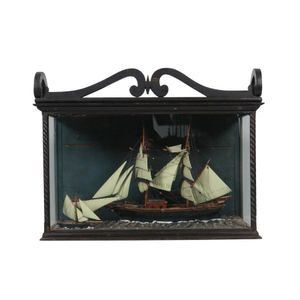 Ship diorama 19th century, Australian, brig & small cutter,…