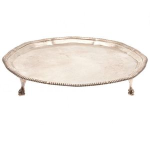 1935 Sheffield Sterling Silver Salver, Thomas Bradbury and Sons - Trays ...