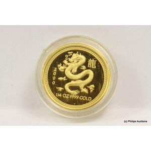 A 24ct gold 2000 year of the dragon gold coin, 24ct yellow gold,…
