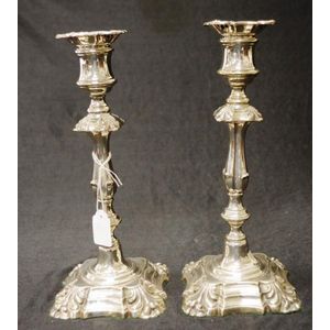 Victorian Elkington Silver Plate Candlesticks - Candelabra/Candlesticks ...