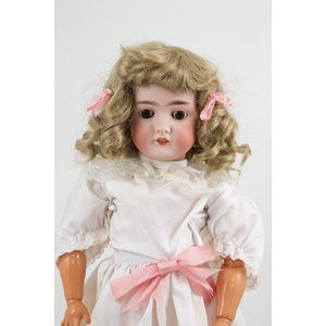 Louis Wolf & Co Doll, brown sleeping eyes, blonde nylon wig on…