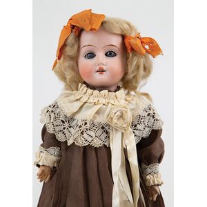 Gebruber Knoch Doll, blue sleeping eyes, blonde mohair wig on…