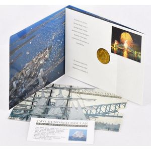 A 1988 $200 gold coin, 'The Queen Elizabeth observe, reverse…