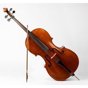 A full size cello, probably German 19th century with a bow,…