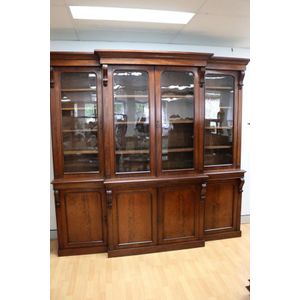 Impressive antique Victorian mahogany four door breakfront&hellip;