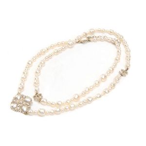 Chain belt - Metal & glass pearls, gold, pearly black & pearly