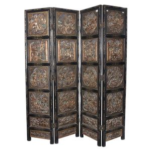 Vintage and later Chinese folding multi panel room screens - price ...