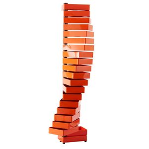 Shiro Kuramata 'Revolving Cabinet' for Cappellini; twenty red&hellip;
