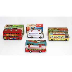 Chinese and Japanese Tinplate Buses (OCB) - Motor Vehicles - Toys & Models