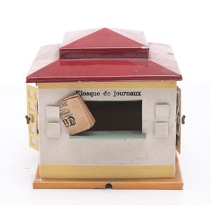 Marklin tinplate Kiosque de Journeaux, white painted tinplate…