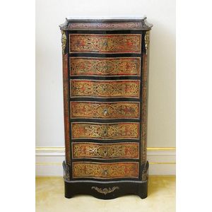 Napoleon III ormolu mounted ebonised boulle Semainier, c. 1860…