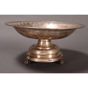 Large Hanau sterling silver pedestal comport, with a circular…