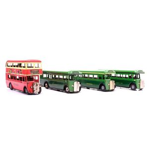 Four Triang Minic Buses, including an unboxed 60M double Deck…