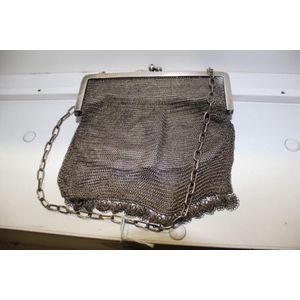 Vintage Gold Color Mesh Clutch Bag Circa 1940's