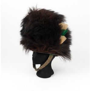 Busby Welsh Guards antique bearskin hat with chin strap,&hellip;