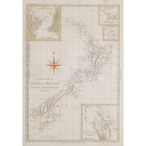 An antique French map of New Zealand, titled 'Carte de la…