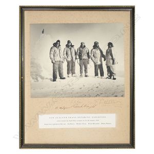 A vintage black and white photo of the 'New Zealand Trans…