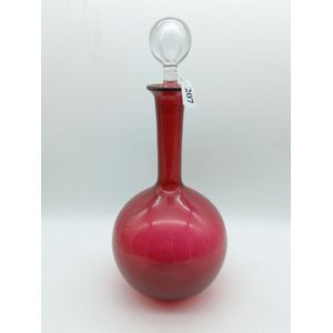 Victorian ruby glass decanter, complete with original air…