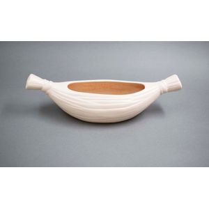Crown Lynn Potteries, pale pink basket, slip-cast ceramic with&hellip;