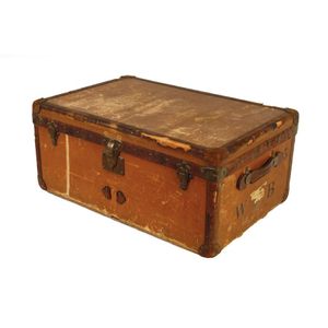Antique French Hall Du Voyage Suitcase Trunk