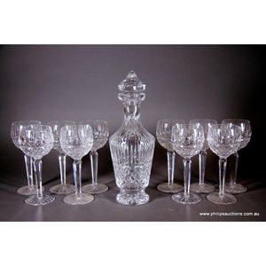 A fine suite of ten Waterford 'Tramore'/'Maeve' hock glasses…