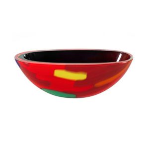 Seguso Viro Murano Art Glass vase. Oval form vase, signed to…