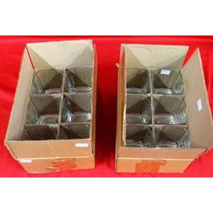 One Dozen boxed 'Johnnie Walker' square based Laser etched…