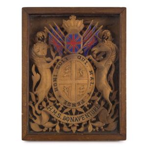 English School (C. 1895), HMS Bonaventure Honi. Soit. Qui. Mal.…