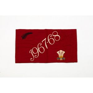 Touchline Flag, Wales vs. New Zealand, 1967 - 68 tour, Red…