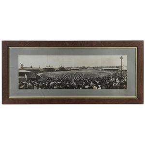 Great White Fleet Silver gelatin panorama of the Sydney cricket…