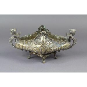 WMF plated jardiniere with cherub support to ends, 10 cm high,…