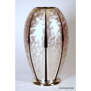A fine German WMF Art Deco silver plate Ikora vase, designed…