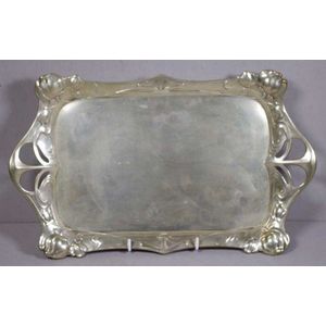 WMF Art Nouveau Jugendstil silver plated Tray, circa 1910, 40.8…