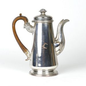 A Georgian period crested Old Sheffield Plate coffee pot,…