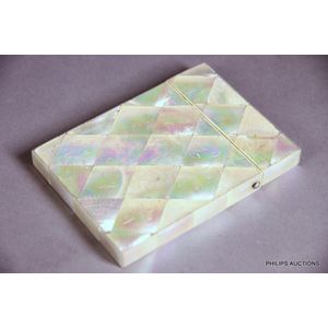 A Victorian Mother-of-Pearl Visiting card case, 19th century,…