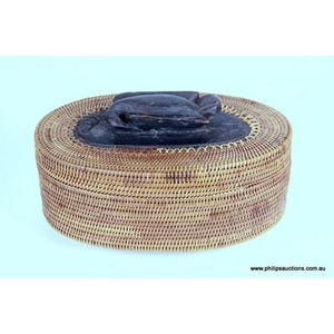 A Dayak woven basket, Originating from Borneo, the oval basket&hellip;