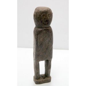A Dyak ancestral figure, in hard dark wood with arms spread&hellip;