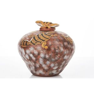 Carol Panangka Rontji (b. 1968), Goanna Lidded Pot,…