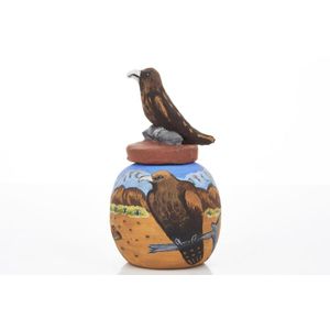 Dawn Ngala Wheeler (b. 1953), Eagle Lidded Pot, Hermannsburg,…