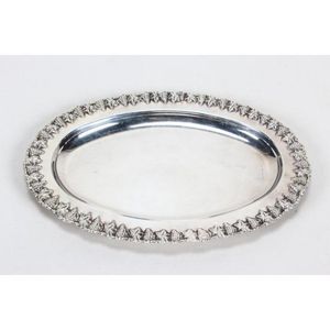 kiddush cup and tray in Israeli sterling silver decorated with…