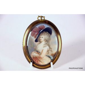 A signed portrait miniature of Georgiana Cavendish, Duchess of…
