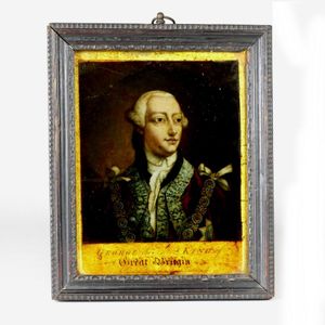 A late 18th century miniature portrait of George III (King of…
