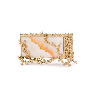 French gilt bronze mounted agate panelled jardiniere, height 19…