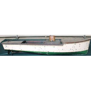 Thornycroft tin plate live steam racing pond boat. This tin…
