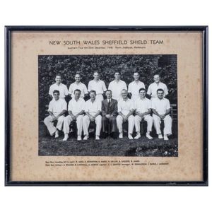 1948 New South WalesTeam, official team photograph, with the…