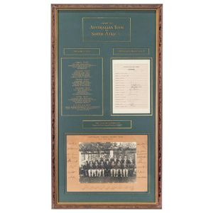 Australia in South Africa 1949-50: An official team sheet…