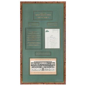 1969-70 Australian Tour to South Africa headed display…