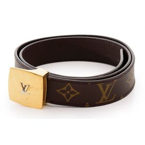 Louis Vuitton Monogram Brown Glaze 30 MM Men's Belt US 34 or 85 cm