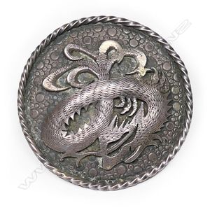 An unusual Tony Buller brooch/buckle, the iconic Patoni dragon&hellip;